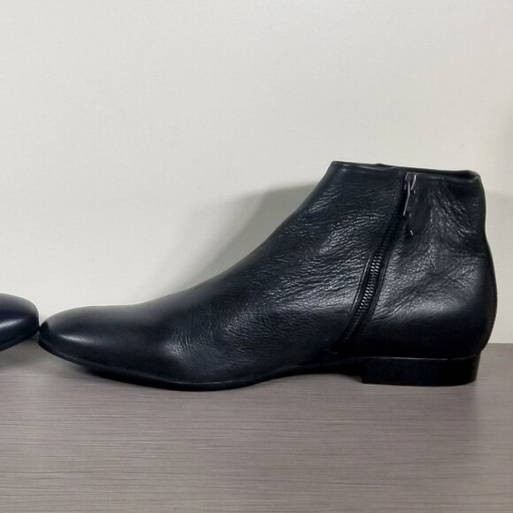 Kenneth Cole New York Mix Leather Zip Ankle Boots, Black, Mens Size 12 US / 46 - Picture 8 of 12